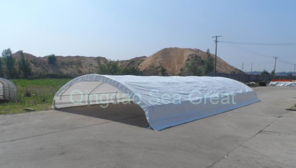 6m Wide Container Shelter, 6m wide Fabric Building, Temporary Building