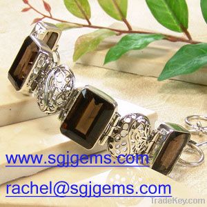 Fashion bracelets, fashion jewelry, gemstone -smoky quartz bracelet