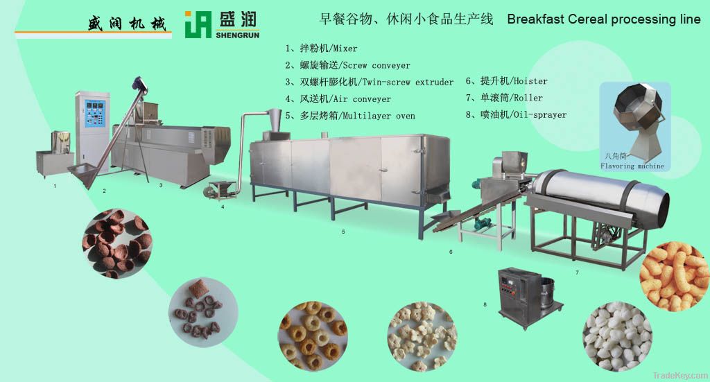 Puffed corn snacks extruder machinery