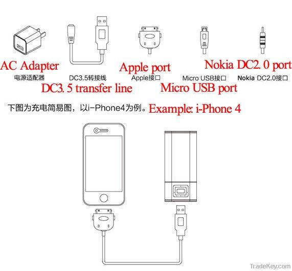 Power Bank charger station for ipad phone camera 6600mah