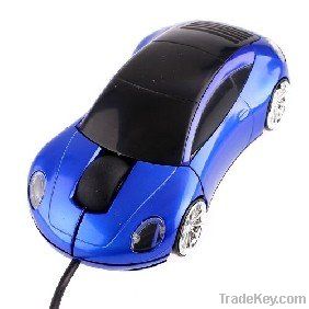 Blue Car Shape USB 3D Optical Mouse for PC / Laptop