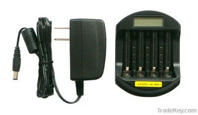 Soshine 4 Channels Ni-MH/LiFePO4 AAA/AA battery  LCD Quick Charger