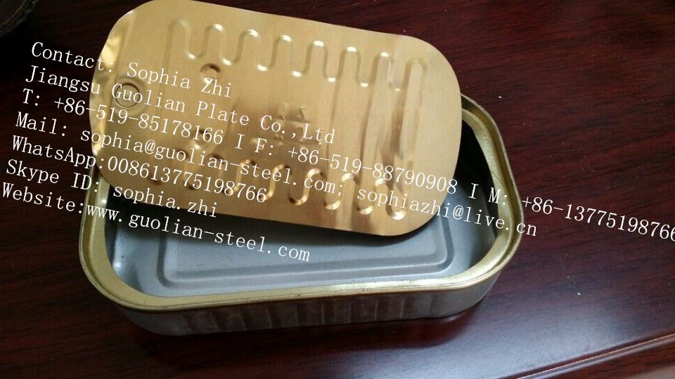 Tinplate used in canned fish cans