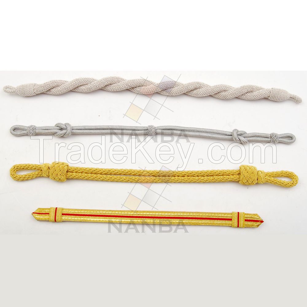 Uniform Aiguillette | Gold Wire Aiguillette | Silver Bullion Aiguillette