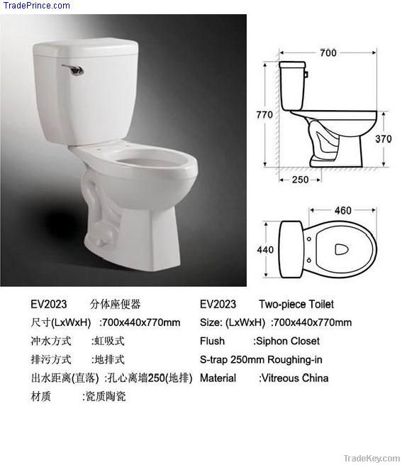 Water Closet Two Piece Toilet