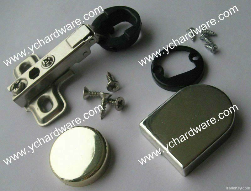 round or D shape glass door hinge