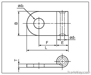 JST Connector Fork tongue terminal (X-type, Non-insulated)