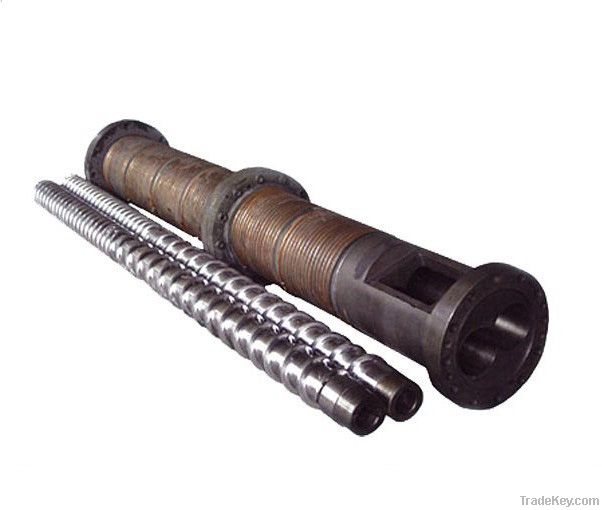 Parallel twin screw barrel