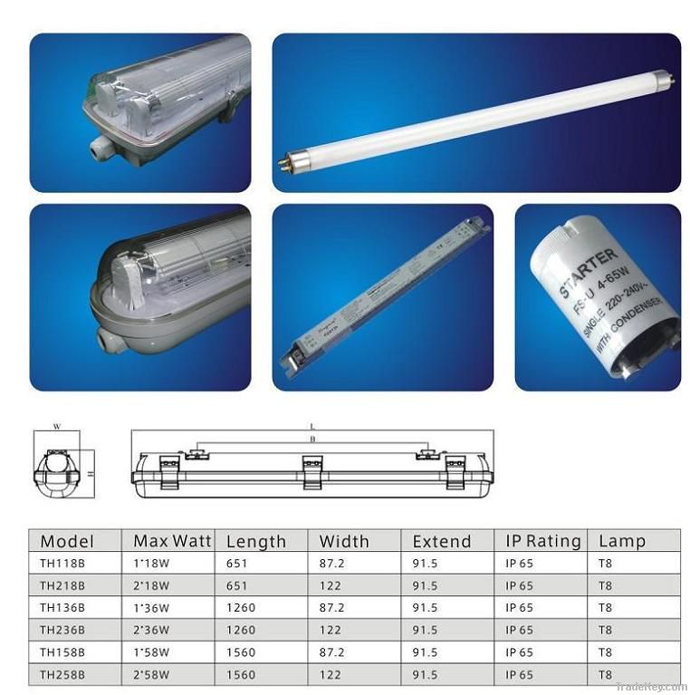 IP65 T8B waterproof light