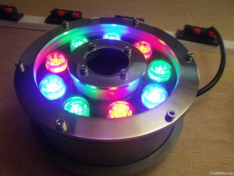 9W RGB waterproof rgb led light, DC12V/24V