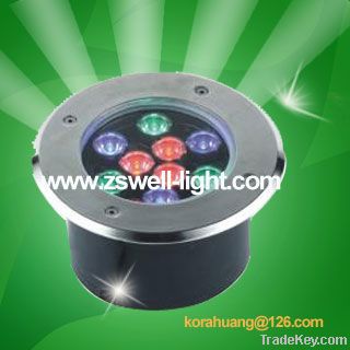 9W RGB Led Buried light /Led underground lights, AC12-24V, IP68