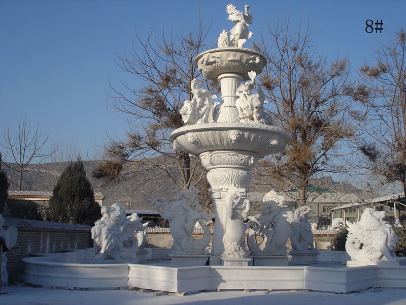 marble, stone fountain