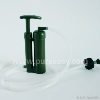 Survival portable water filter for outdoor