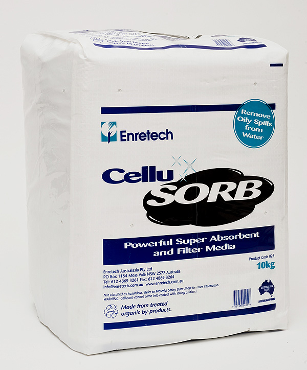 Enretech Cellusorb for Oil Spills on Water