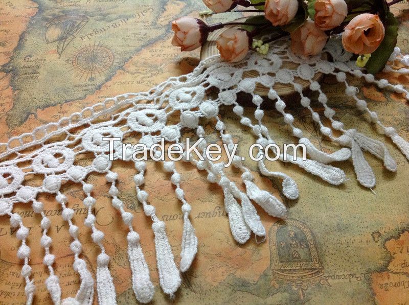 11  cm good quality dress cotton tassels lace 