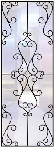 wrought iron glass