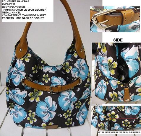 Leather/ Polyester/ Flower Pattern/ Modern/ Summer/ Winter/ Handbag