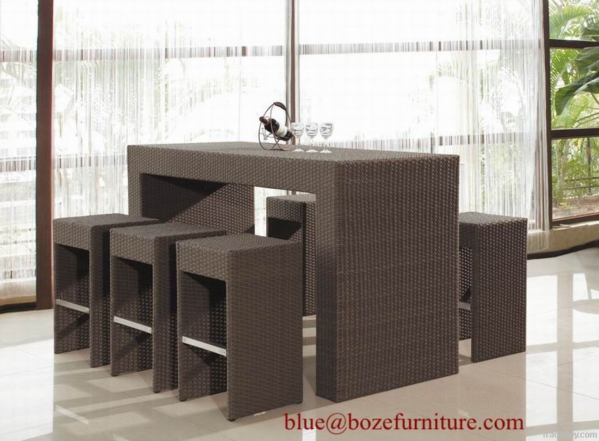 Garden Rattan Furniture Wicker Bar Set (BZ-B003)