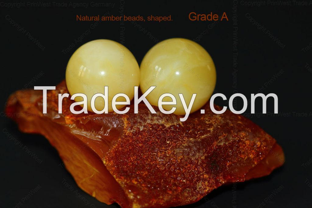 ORIGINAL BALTIC AMBER  FORMED BEADS