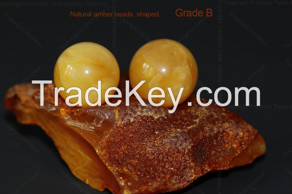 ORIGINAL BALTIC AMBER  FORMED BEADS