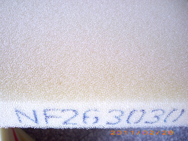 reticulated ***** dry ***** foam