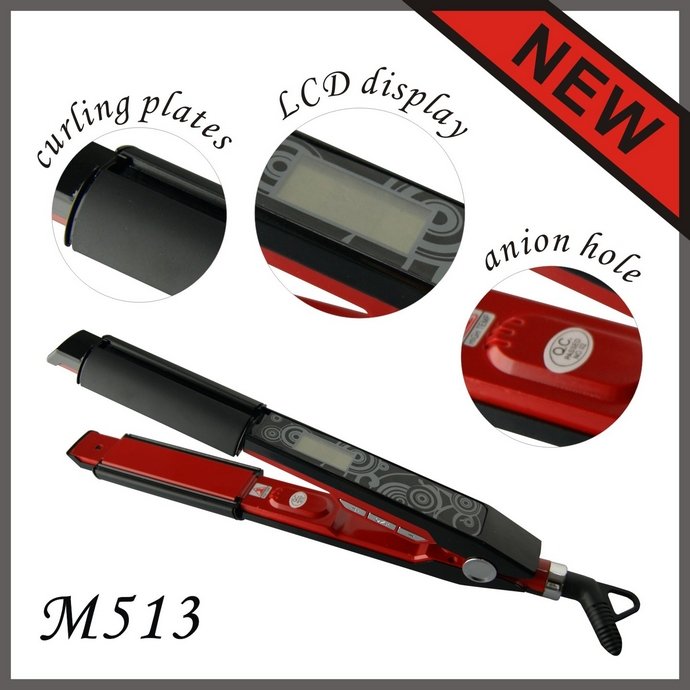 Straight-Curl-Flip-Style multifunctional hair straightener