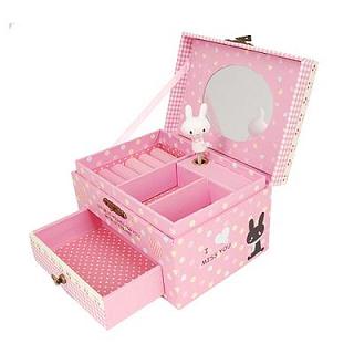 Hotsale pink rectangle wood muisc box , music jewel box , necklace box