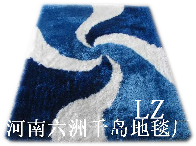 modern fashion jacquard polyester shaggy carpet /rug