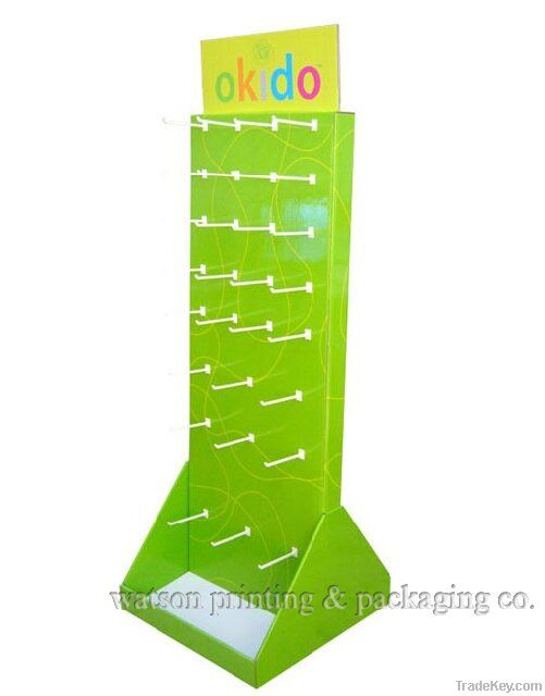 pop cardboard display stand with hook