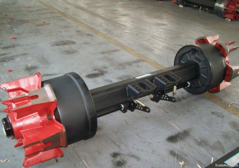 Germanic spoke wheel axle assembly