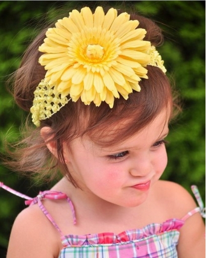 Crochet Headbands with Gerbera Daisy Flowers NOW AVAILABLE!!!!