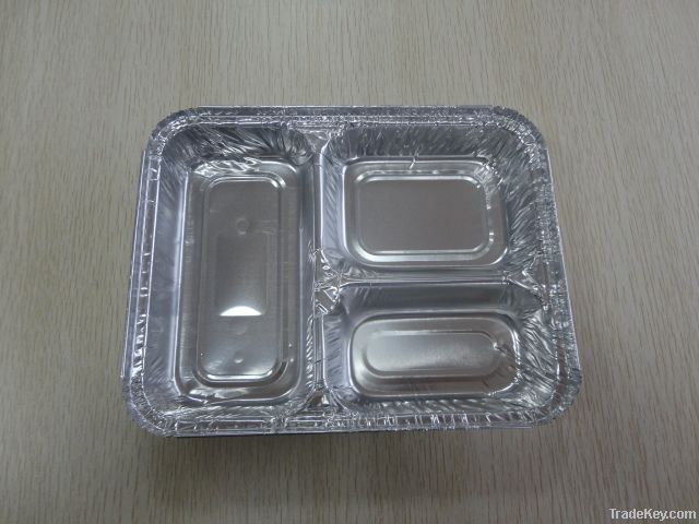 3-Compartment Aluminum Foil Container