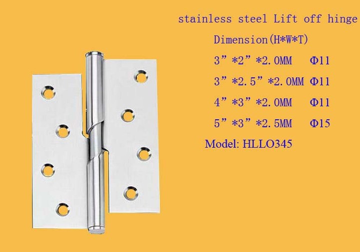 stainless steel Lift-off hinge