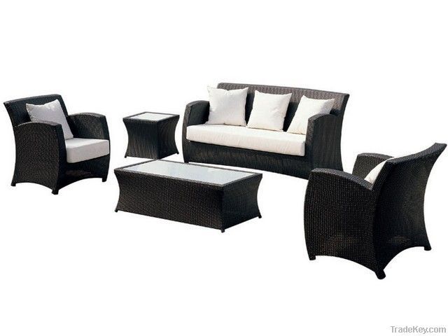 black rattan sofa , rattan furniture