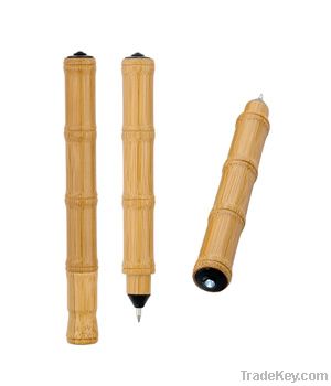 Promotional Bamboo Led/Laser Highlighter Ball Pen