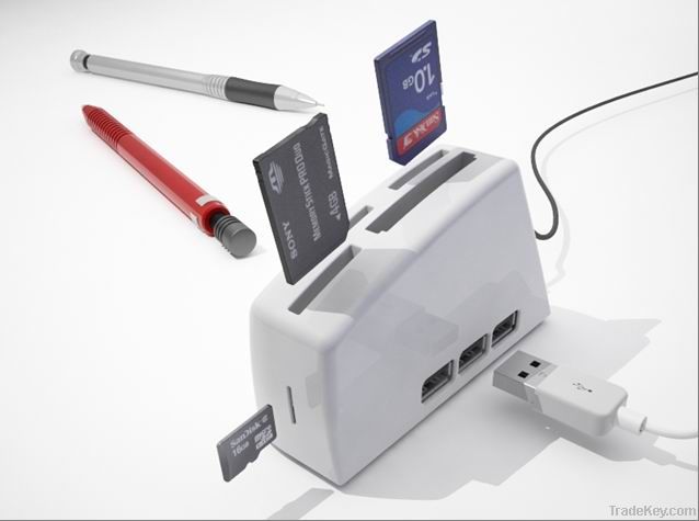 All in one Card Reader with HUB