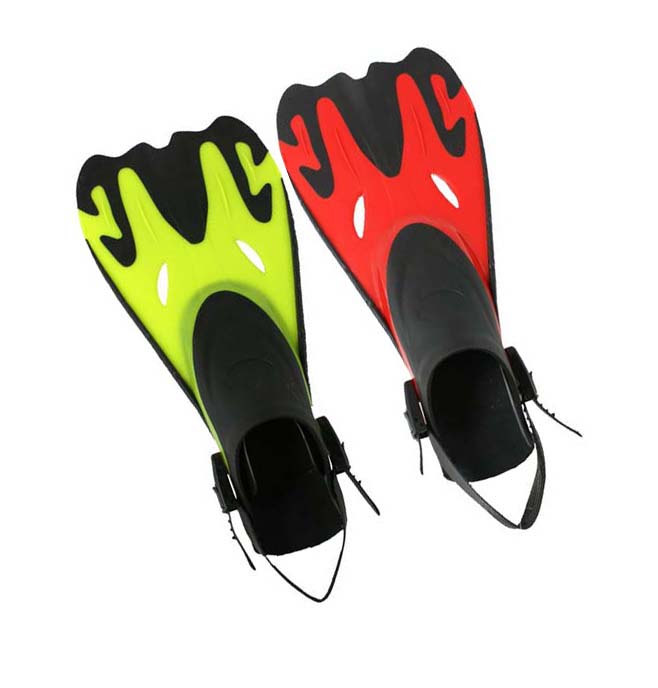 Open heel foot pocket diving fin