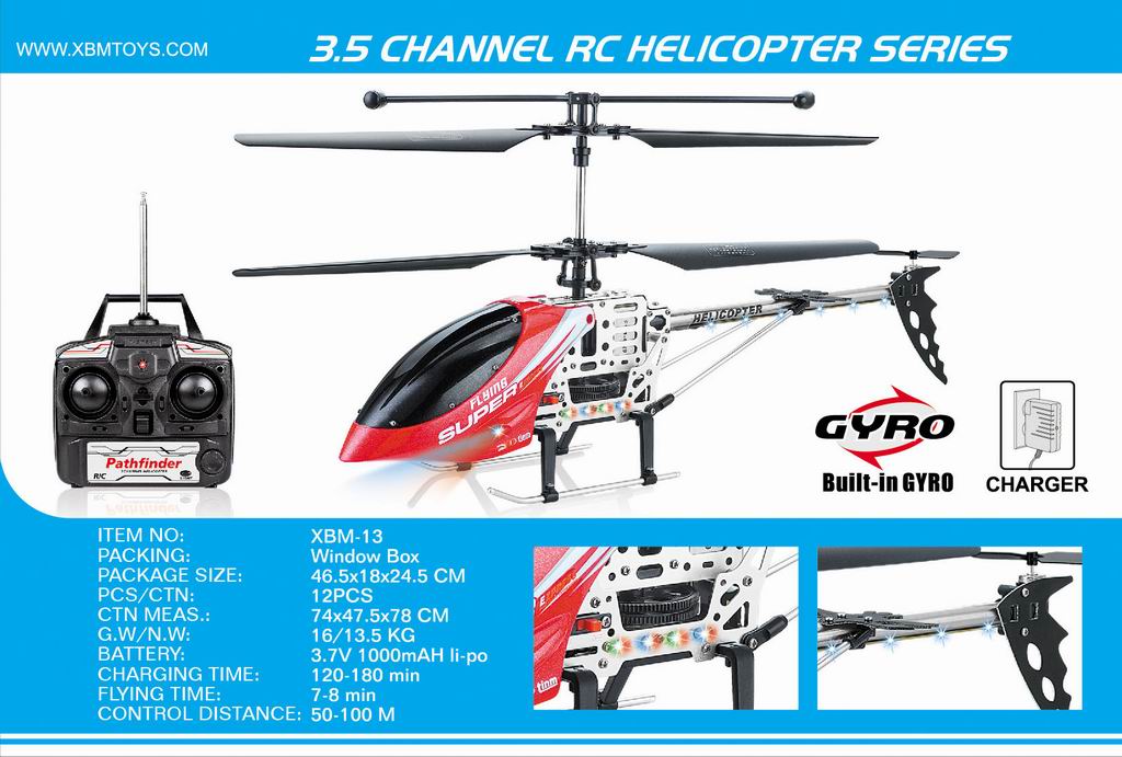 3.5 channel R/C helicopter