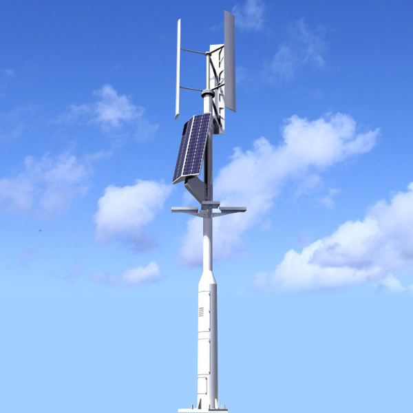 vertical wind and solar hybrid street light