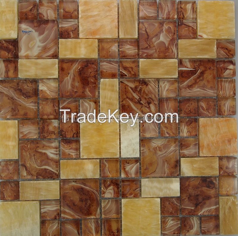 flower glass mosaic tile jsm-834