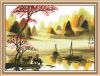 Poetic cross-stitch lijiang river