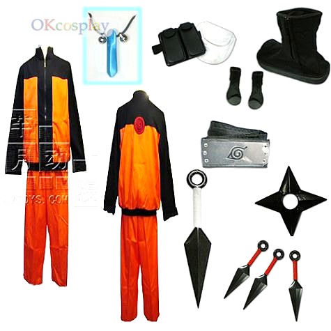 Naruto - Uzumaki Naruto Cosplay Costume Whole Set