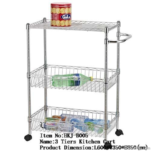 Mobilizable 3 Tiers Kitchen Cart