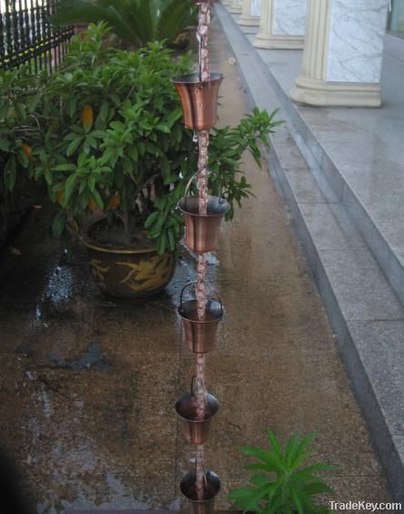 Copper rain chain