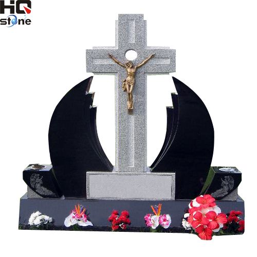 Shanxi Black Granite Monuments with Grey