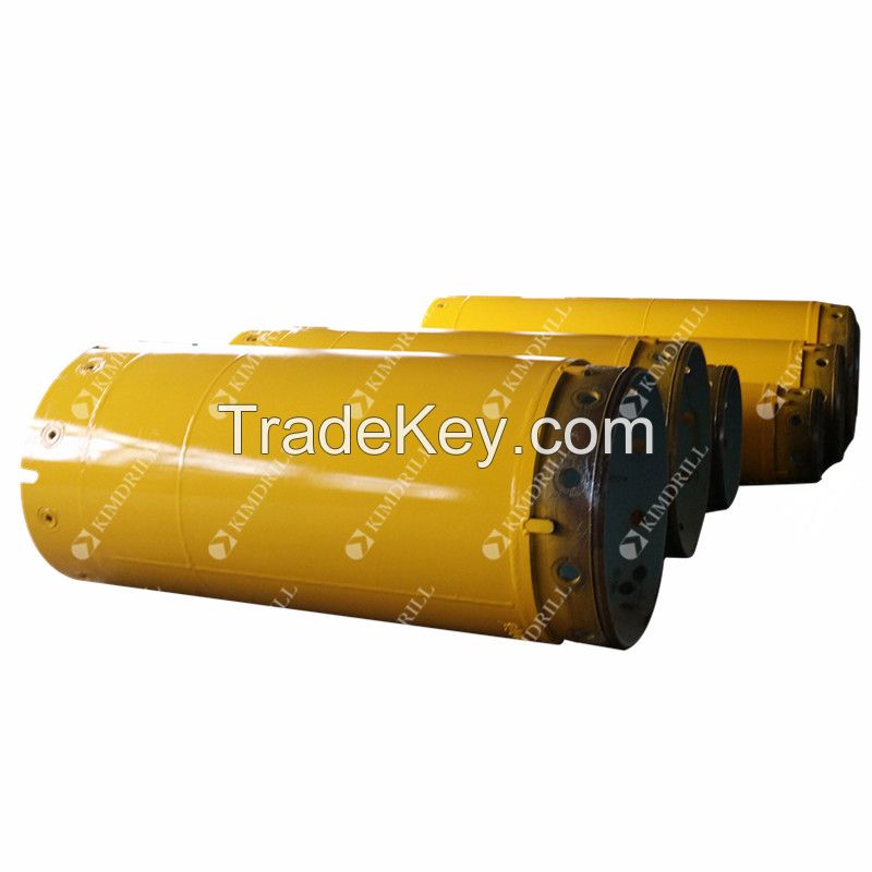 Rotary double wall casing tube segmented casing liner for construction