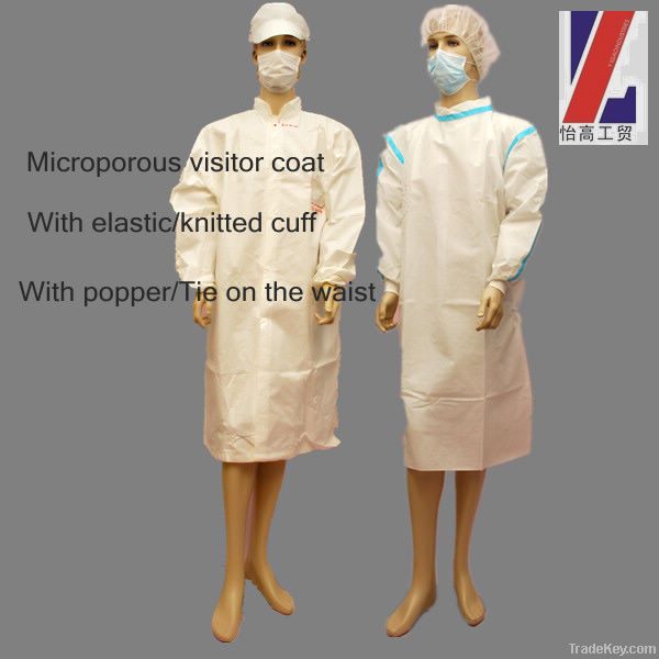 Microporous visitor coat