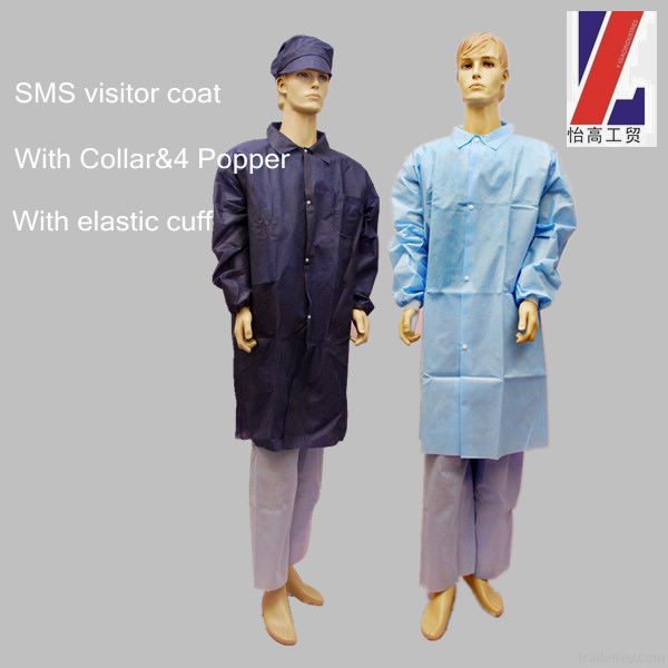 Nonwoven disposable lab coat