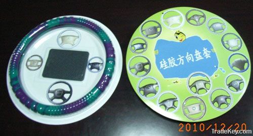 Silicone steering wheel cover