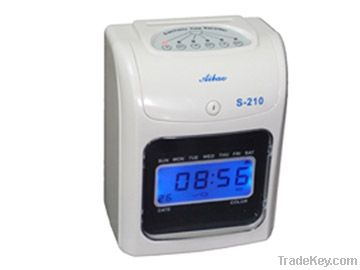 electronic time attendance machine with back-up battry